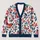 Red Butterfly Berry Botanical Motif for Spring Layering and Casual Everyday Wear All-over Print Knitted Cardigan - 1