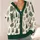 Green Christmas Tree Holiday Motif For Cozy Winter Layering And Festive Everyday Style All-over Print Knitted Cardigan - 4