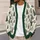 Green Christmas Tree Holiday Motif For Cozy Winter Layering And Festive Everyday Style All-over Print Knitted Cardigan - 5