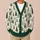 Green Christmas Tree Holiday Motif For Cozy Winter Layering And Festive Everyday Style All-over Print Knitted Cardigan - 6