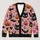 Cute Gothic Cats, Bats And Pumpkins For Halloween Parties, Casual Layering, Women All-over Print Knitted Cardigan - 1
