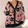 Cute Gothic Cats, Bats And Pumpkins For Halloween Parties, Casual Layering, Women All-over Print Knitted Cardigan - 4
