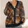 Haunted Village Halloween Autumn Scene for Women, Cozy Seasonal Layering Style All-over Print Knitted Cardigan - 4