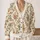 Vintage Ivory Floral Vine Motif for Cozy Spring Layering and Relaxed Everyday Style All-over Print Knitted Cardigan - 2