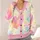 Pastel Pink Heart Rainbow Burst for Romantic Autumn Layering and Everyday Wear for Women All-over Print Knitted Cardigan - 4