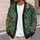 Tropical Monstera Leaf Vacation Style for Women, Relaxed Everyday Resort Layering All-over Print Knitted Cardigan - 5