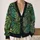 Tropical Monstera Leaf Vacation Style for Women, Relaxed Everyday Resort Layering All-over Print Knitted Cardigan - 2