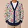 Watercolor Wildflower Bouquet in Bright Pastels for Everyday Spring Layering Women All-over Print Knitted Cardigan - 6
