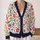Watercolor Wildflower Bouquet in Bright Pastels for Everyday Spring Layering Women All-over Print Knitted Cardigan - 2