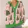 Pink Christmas Tree Motifs for Festive Holiday Gatherings and Cheerful Winter Layering All-over Print Knitted Cardigan - 4