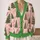 Pink Christmas Tree Motifs for Festive Holiday Gatherings and Cheerful Winter Layering All-over Print Knitted Cardigan - 2