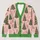 Pink Christmas Tree Motifs for Festive Holiday Gatherings and Cheerful Winter Layering All-over Print Knitted Cardigan - 1