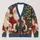 Santa Claus Holiday Snow Scene For Cozy Christmas Layering And Winter Gatherings All-over Print Knitted Cardigan - 1