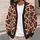 Red And Black Heart Leopard Motif For Romantic Everyday Layering And Gift Giving Style All-over Print Knitted Cardigan - 5