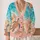Sea Turtle Coastal Ocean Scene For Beach Holidays, Travel, And Relaxed Summer Layering All-over Print Knitted Cardigan - 2