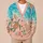 Sea Turtle Coastal Ocean Scene For Beach Holidays, Travel, And Relaxed Summer Layering All-over Print Knitted Cardigan - 6