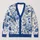 Blue Botanical Florals for Elegant Autumn Layering and Everyday Women’s Casual Style All-over Print Knitted Cardigan - 1