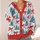 Red Bows And Evergreen Trees For Cozy Christmas Gatherings And Winter Outings For Women All-over Print Knitted Cardigan - 4
