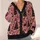 Pink Gothic Holiday Deer And Christmas Tree Motifs For Festive Everyday Layering For Women All-over Print Knitted Cardigan - 4