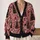 Pink Gothic Holiday Deer And Christmas Tree Motifs For Festive Everyday Layering For Women All-over Print Knitted Cardigan - 2