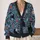 Black Cat Holly Holiday Motifs for Cozy Winter Layering, Women's Seasonal Style All-over Print Knitted Cardigan - 2