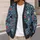 Black Cat Holly Holiday Motifs for Cozy Winter Layering, Women's Seasonal Style All-over Print Knitted Cardigan - 5