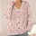 Light Pink Floral Heart Layering Style for Romantic Everyday Outfits, Women’s Cozy Wardrobe All-over Print Knitted Cardigan - 4