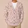Light Pink Floral Heart Layering Style for Romantic Everyday Outfits, Women’s Cozy Wardrobe All-over Print Knitted Cardigan - 6