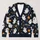 Playful White Ghosts And Pumpkins For Halloween Parties And Casual Fall Layering All-over Print Knitted Cardigan - 1