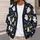 Playful White Ghosts And Pumpkins For Halloween Parties And Casual Fall Layering All-over Print Knitted Cardigan - 5