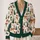 Festive Reindeer Christmas Trees and Santa Holiday Cheer for Women’s Winter Layering All-over Print Knitted Cardigan - 2