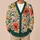 Coral Poppy Floral Blooms for Spring Outings and Everyday Layering for Women’s Style All-over Print Knitted Cardigan - 6