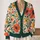 Coral Poppy Floral Blooms for Spring Outings and Everyday Layering for Women’s Style All-over Print Knitted Cardigan - 2