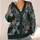 Black Cat Evergreen Ornaments For Cozy Holiday Layering, Women’s Winter Wardrobe All-over Print Knitted Cardigan - 4