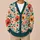 Colorful Botanical Flowers for Cozy Autumn Layering and Relaxed Everyday Style Wear All-over Print Knitted Cardigan - 6