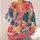 Tropical Hibiscus Palm Leaf Motifs for Resort Layering and Casual Weekends for Women All-over Print Knitted Cardigan - 4