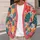 Tropical Hibiscus Palm Leaf Motifs for Resort Layering and Casual Weekends for Women All-over Print Knitted Cardigan - 5