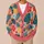 Tropical Hibiscus Palm Leaf Motifs for Resort Layering and Casual Weekends for Women All-over Print Knitted Cardigan - 6