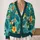 Tropical Toucan Hibiscus Leaves for Resort Weekends and Everyday Layering for Women All-over Print Knitted Cardigan - 2