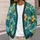 Tropical Toucan Hibiscus Leaves for Resort Weekends and Everyday Layering for Women All-over Print Knitted Cardigan - 5