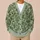 Sage Green Botanical Leaves for Relaxed Everyday Layering and Nature-Loving Women All-over Print Knitted Cardigan - 6