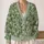 Sage Green Botanical Leaves for Relaxed Everyday Layering and Nature-Loving Women All-over Print Knitted Cardigan - 2