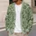 Sage Green Botanical Leaves for Relaxed Everyday Layering and Nature-Loving Women All-over Print Knitted Cardigan - 5