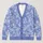 Blue White Floral Lace Honeycomb Motif for Everyday Layering and Fall Gatherings Women All-over Print Knitted Cardigan - 1