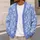 Blue White Floral Lace Honeycomb Motif for Everyday Layering and Fall Gatherings Women All-over Print Knitted Cardigan - 5