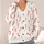 Red Candy Cane Motifs for Cozy Winter Gatherings, Holiday Parties, and Casual Family Style All-over Print Knitted Cardigan - 4