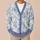 Blue Lavender Floral Layering Style For Spring Outings And Relaxed Everyday Wardrobes All-over Print Knitted Cardigan - 6