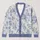 Blue Lavender Floral Layering Style For Spring Outings And Relaxed Everyday Wardrobes All-over Print Knitted Cardigan - 1