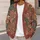 Bohemian Terracotta Botanical Motifs for Relaxed Office and Weekend Layering Style All-over Print Knitted Cardigan - 5