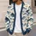 Blue Fish Motif Ocean Style For Casual Coastal Layering Women's Everyday Weekend Wear All-over Print Knitted Cardigan - 5
